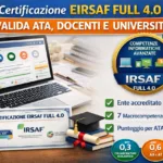 Certificazione EIRSAF FULL 4.0 – Informatica Avanzata valida ATA, Docenti e Università